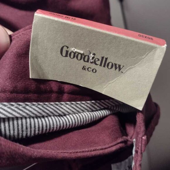 Goodfellow maroon dress pants size 30 x 30 new with tags - Picture 2 of 4